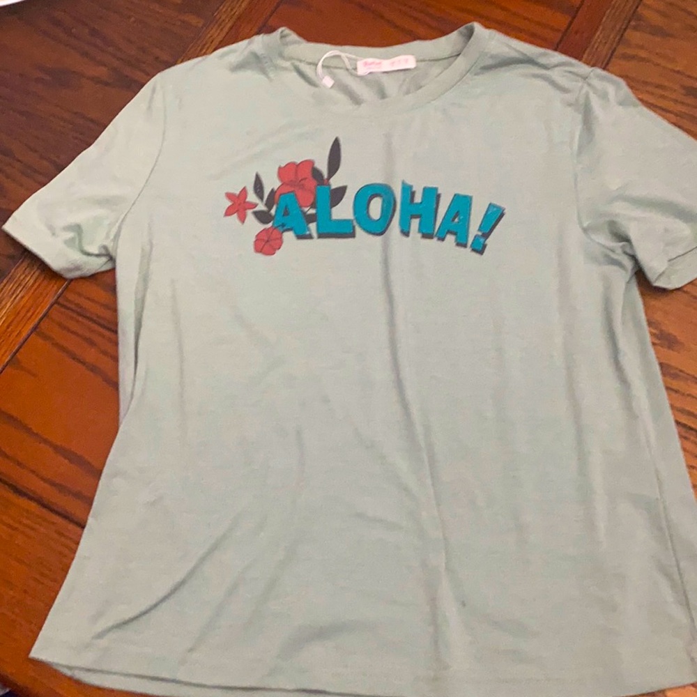 Aloha t shirt green from ROMWE